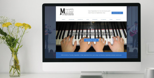 Music School of Westchester website at Beverley Designs