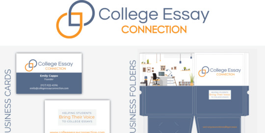 College Essay Connection logo and print work