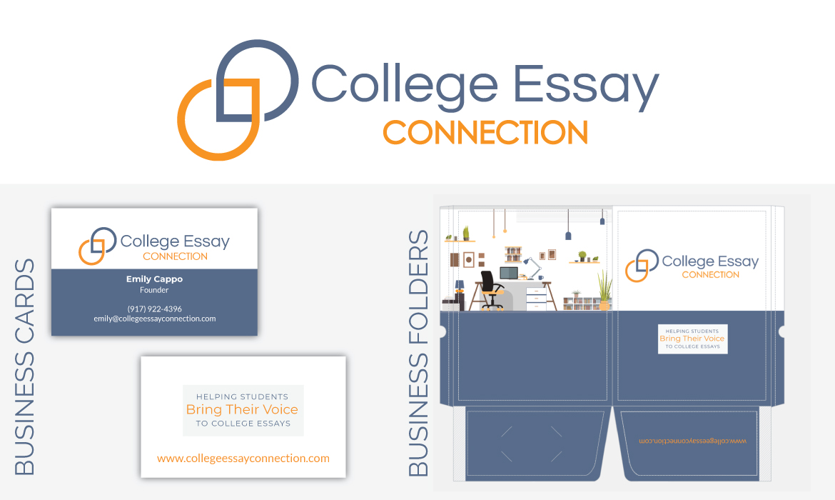 College Essay Connection logo and print work