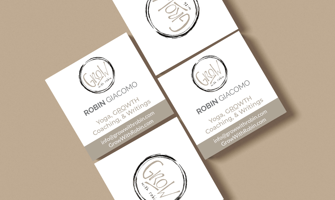 Grow with Robin Business Cards