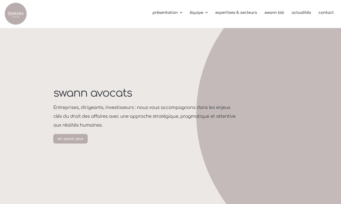 Swann Avocats home page